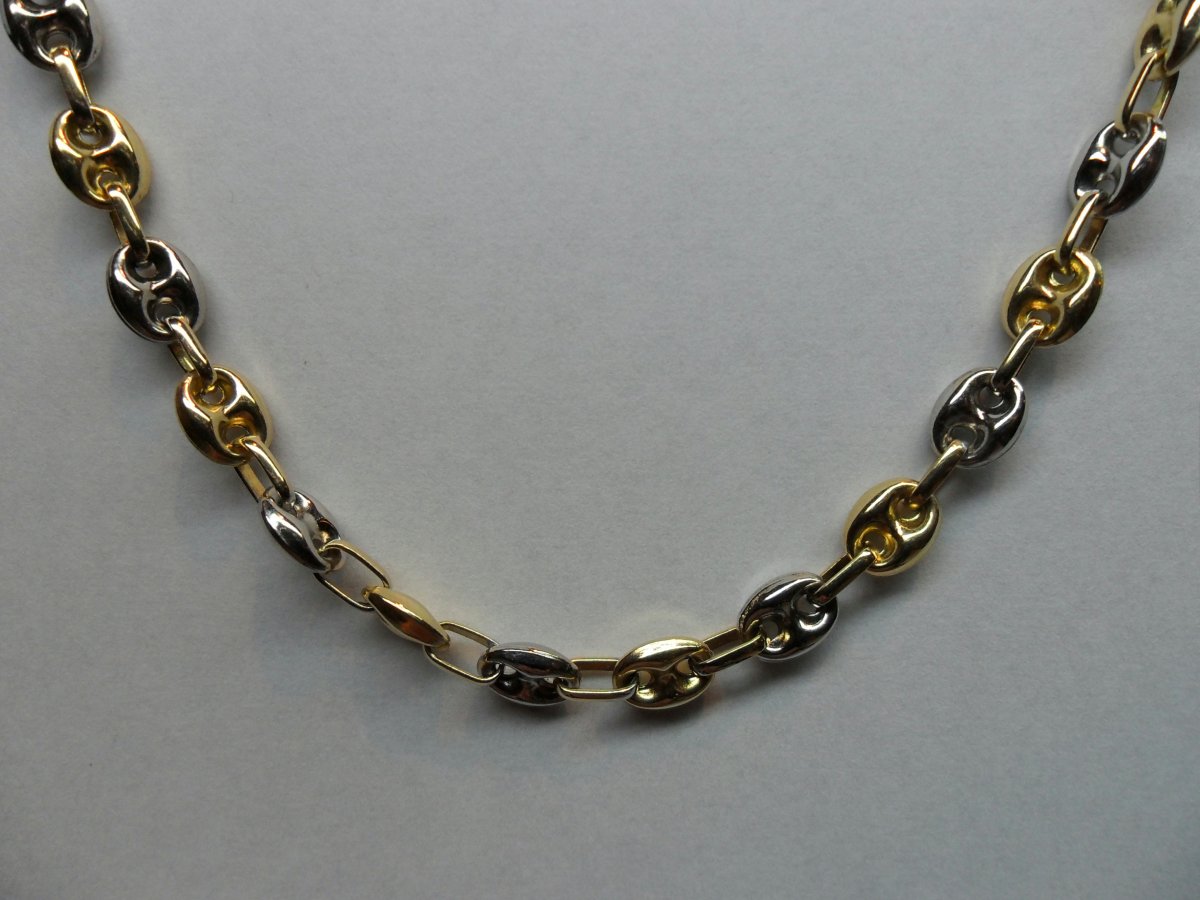 Koffieboon Collier bi-color